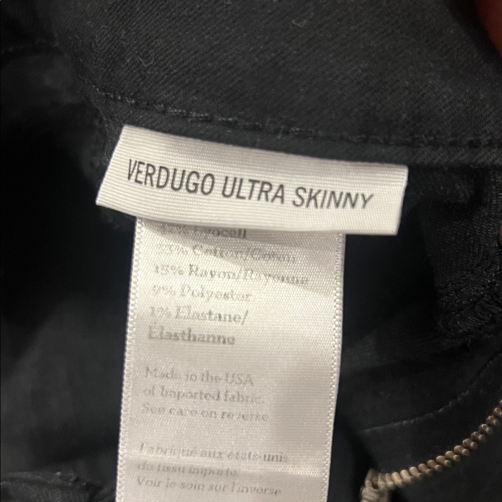 Paige Verdugo Ankle Zip black Skinny Jeans size 26 - Picture 13 of 13